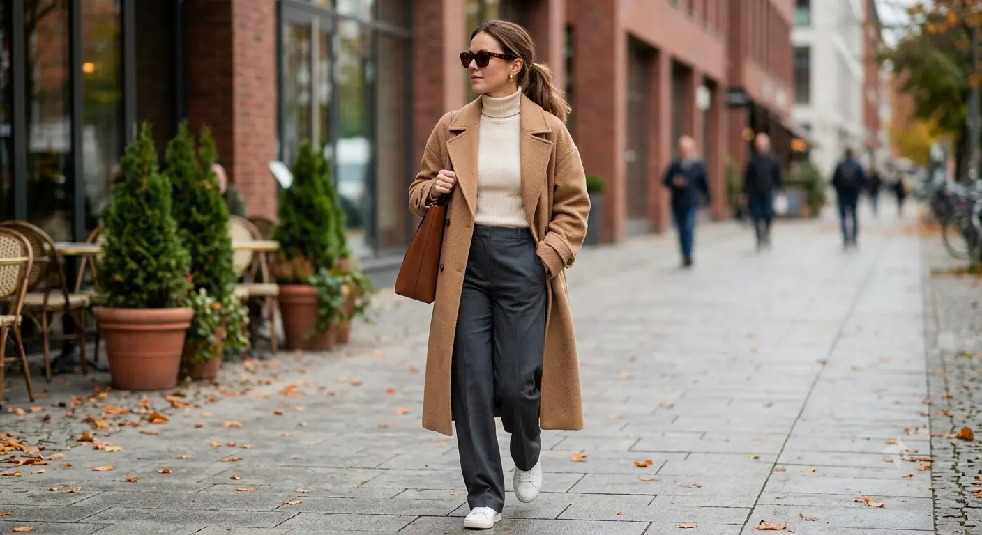 Elegante Damenmode, Übergangslook